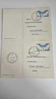 1938 2 Karten Tag der Briefmarke Lugano/ Lausanne