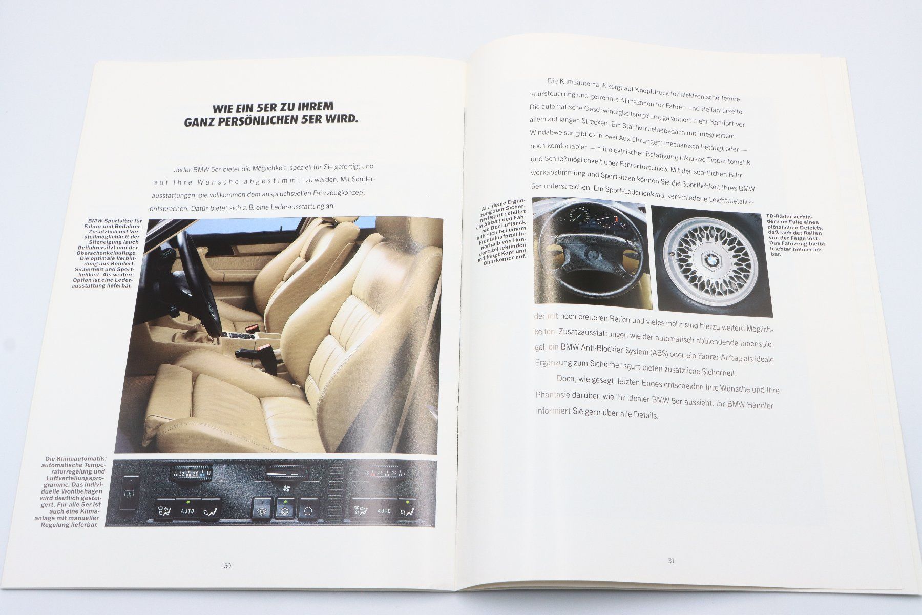 BMW Dokumente: BMW 5er 1990 Prospekt – Gebraucht aus Bühl b.Aarberg von Collectorpassions 8