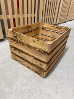 Caisse en bois vintage flambée 🪵 rangement déco