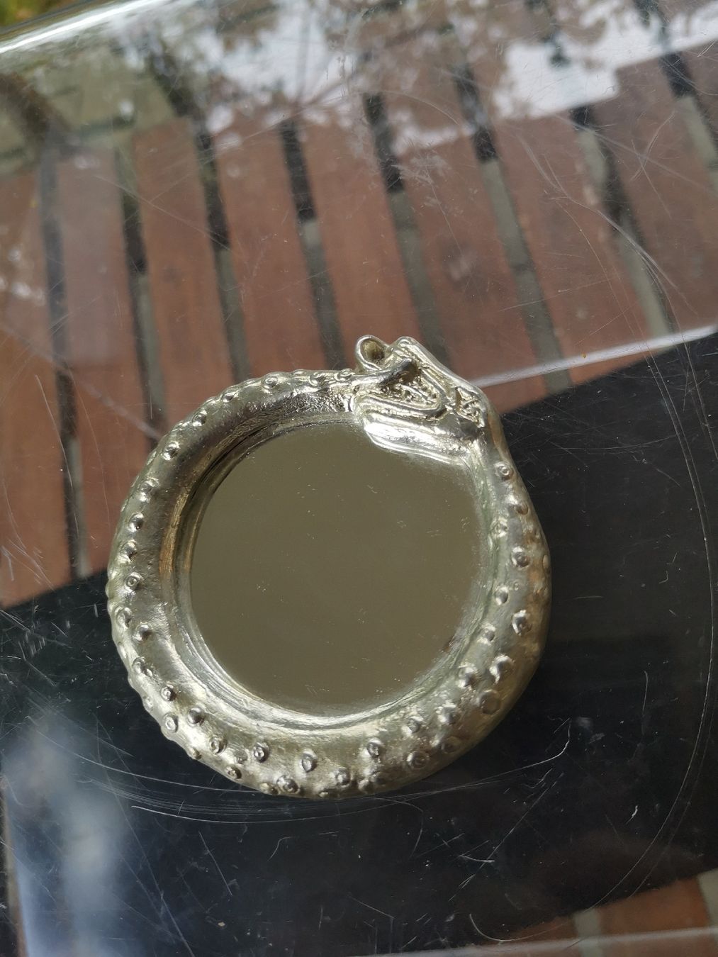 Ouroboros Taschenspiegel Schlange Vintage Metall 7cm (D'occasion) à ...