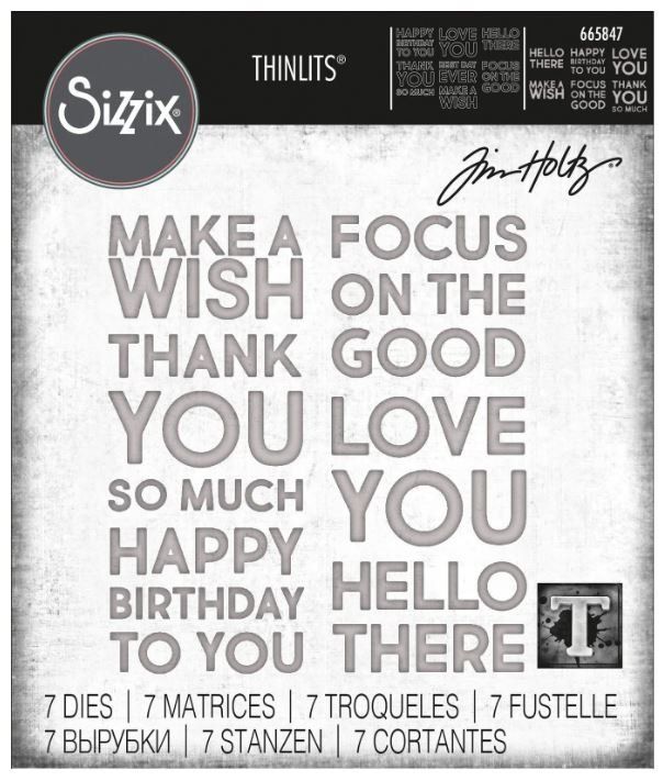 Tim Holtz Pochoirs: Tim Holtz Sizzix Thinlits  ** Bold Text # 1 ** – Neuf avec emballage d'origine à Rubigen par rofi100 4