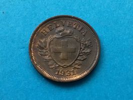 1 Rappen 1931 VZ m.patina