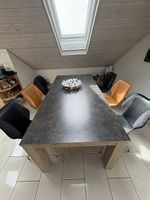 6 moderne Design-Esszimmerstühle  Metallgestell