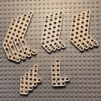 Lego 18x Lochbalken dick weiss