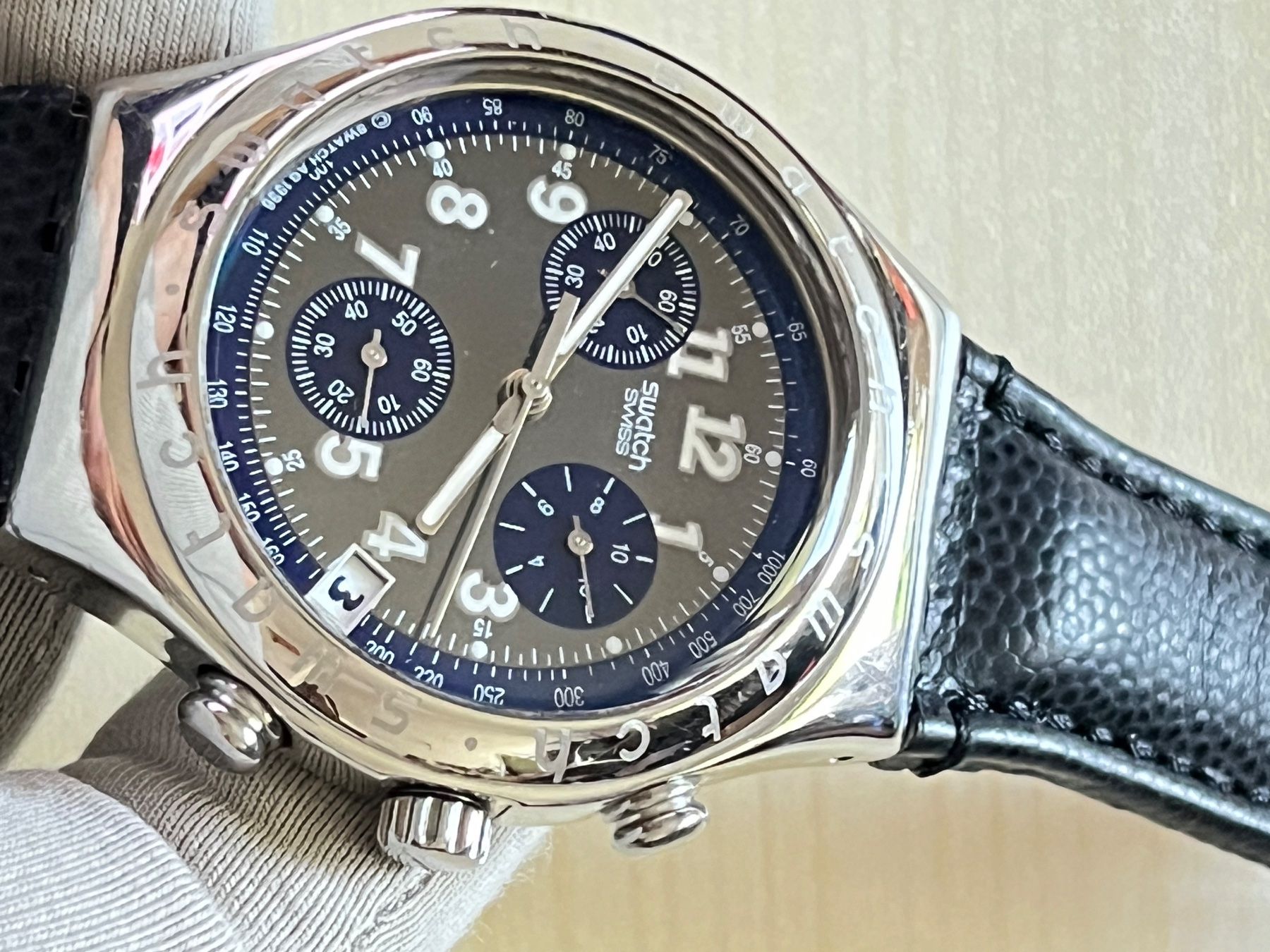 Swatch Orologi: Swatch Chronograph Uhr  mit schwarzem Led... – Usato da Grenchen venduto da chththl 5