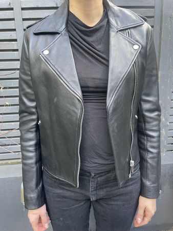 Black Claudie Pierlot leather jacket size 38FR