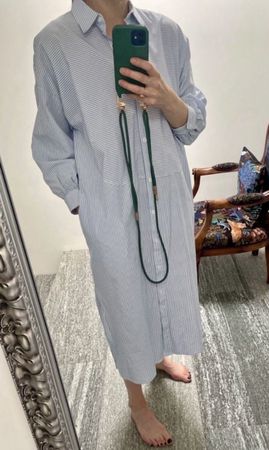 Stylish Shirt Dress - size XS - S Zara