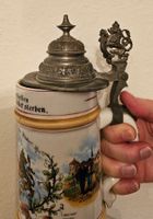 Bierkrug mit Zinndeckel 1898 München /Sammlerstück, Geschenk