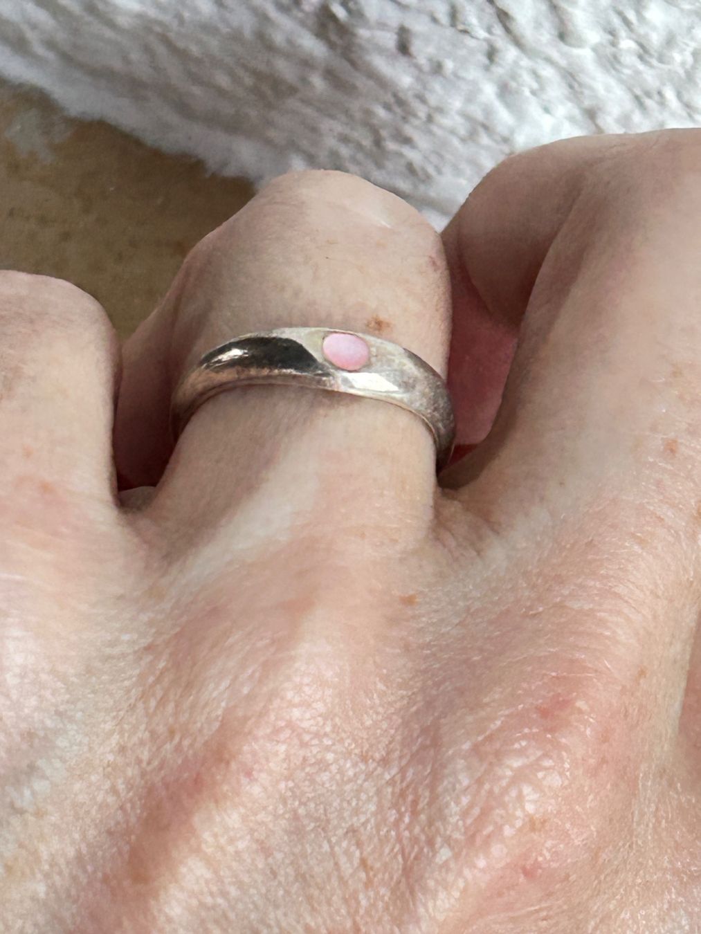 Anelli: Silberring mit zartrosa Stein  (55) – Usato da Dittingen venduto da Bellevista 2