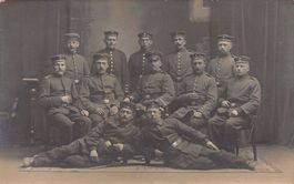 WK I: Soldatengruppe, Ravensburg, gelaufen 1915