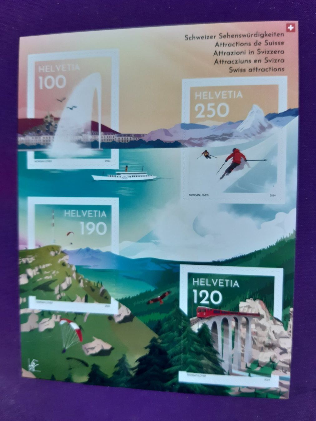 Tous les timbres: **Sonderblock "Schweizer Sehenswürdigkeiten" – D'occasion à Wangs par weisstannen01