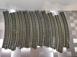 MÄRKLIN H0 GEBOGENE  GLEISSTÜCKE 10 STÜCKE  5200