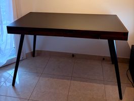 Bureau en bois wenge et plateau imitation ardoise