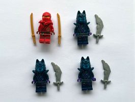 LEGO Ninjago Kai + Wolf Mask Dark Blue Warriors + Swords