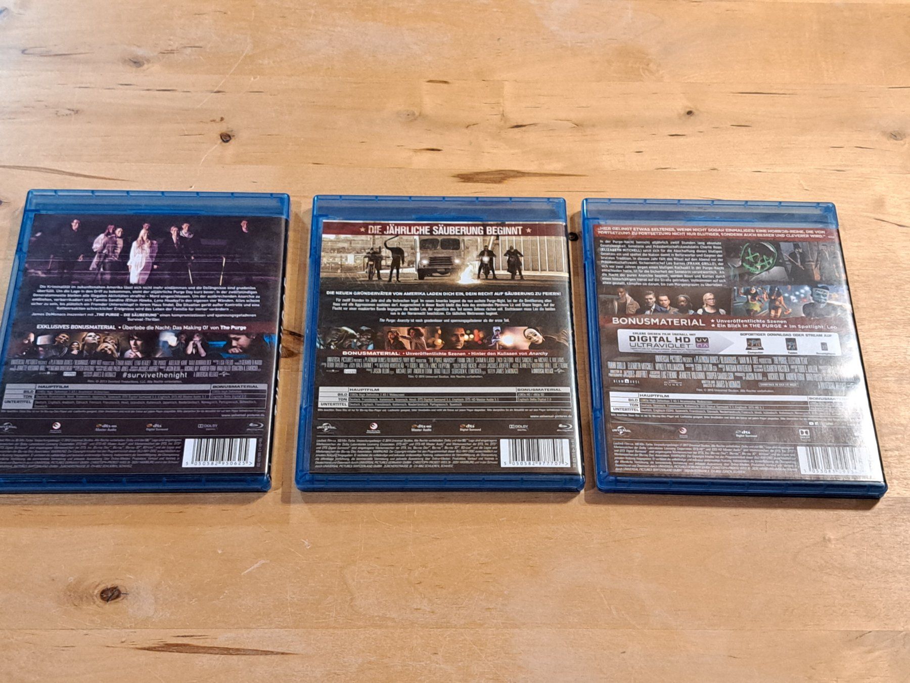 Tutti i DVDs: Set mit 3 Blu-Rays, THE PURGE 1, 2 und 3 – Nuovo (secondo la descrizione) da Unterseen venduto da Kanica 4
