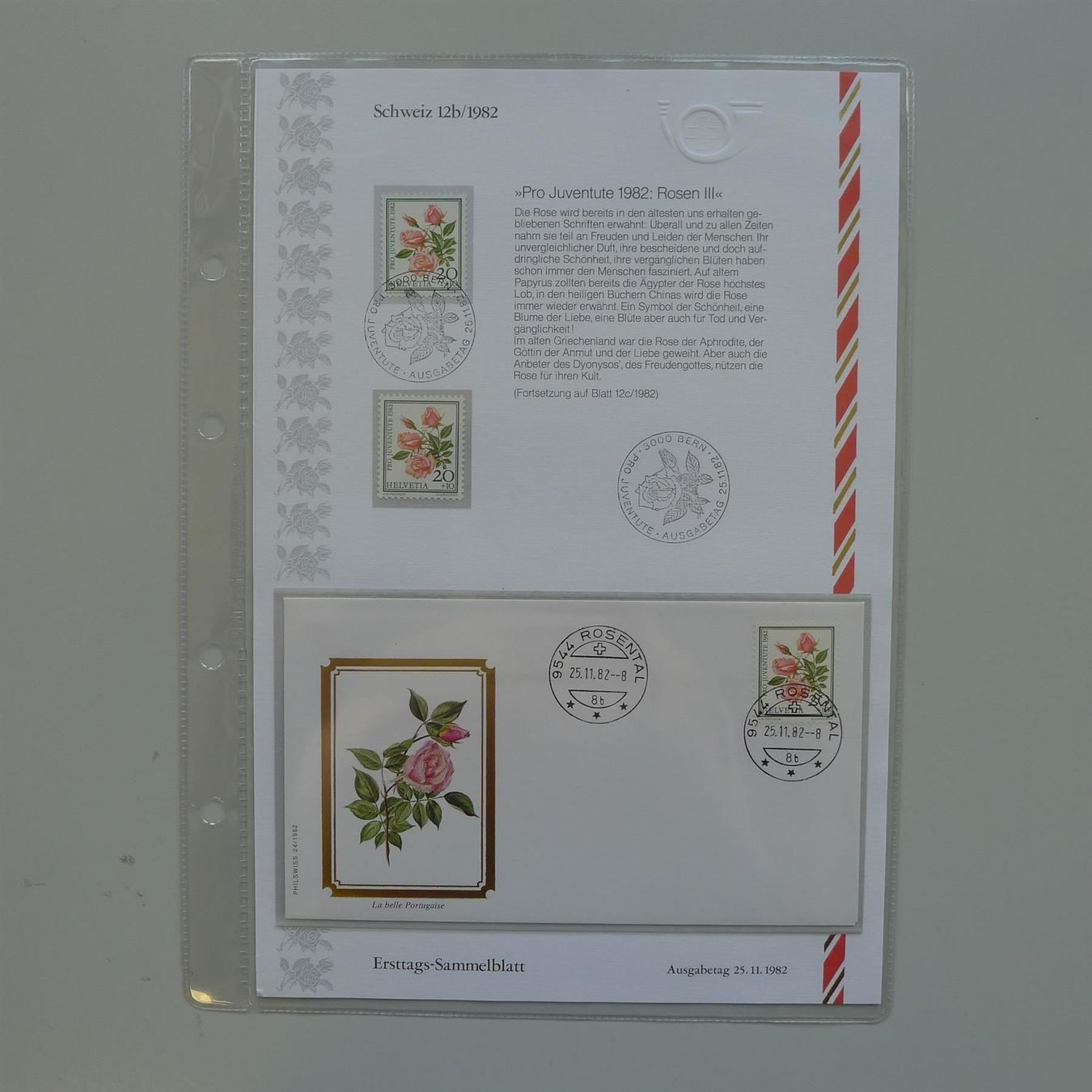 Albums: 1982, Blumen Ersttags-Sammelblätter **/O – D'occasion à Sursee par Luzernerraute 3