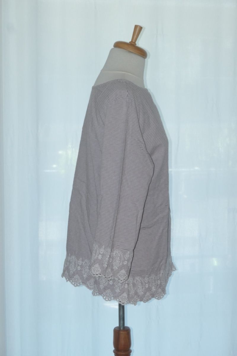 Esprit T-shirt: Shirt Grösse 44 gestreift mit Spitze Esprit – Nuovo (secondo la descrizione) da Kriens venduto da phi_l95v 2