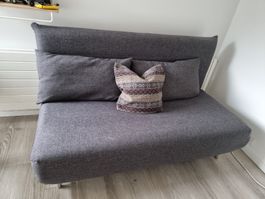 Bettsofa Sofabett Schlafsofa Micasa dunkelgrau 2 Sitzer