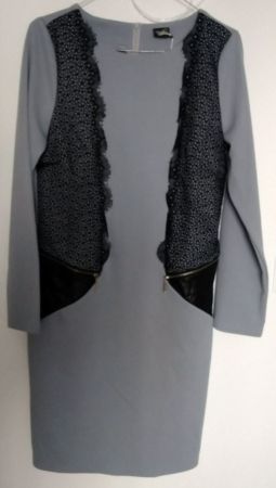 Robe grise ML, T42, marque Enny