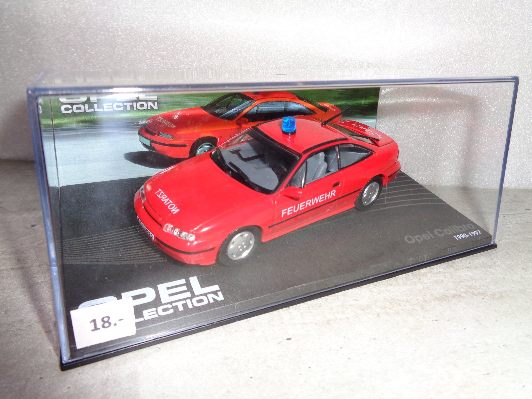 Opel Modellini d'auto: Altaya 1:43 Opel Calibra Pompier – Usato da Reconvilier venduto da rallycar