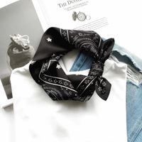 New 53cm 100% Silk Scarf, Black Klein Halstuch, Men's Scarf