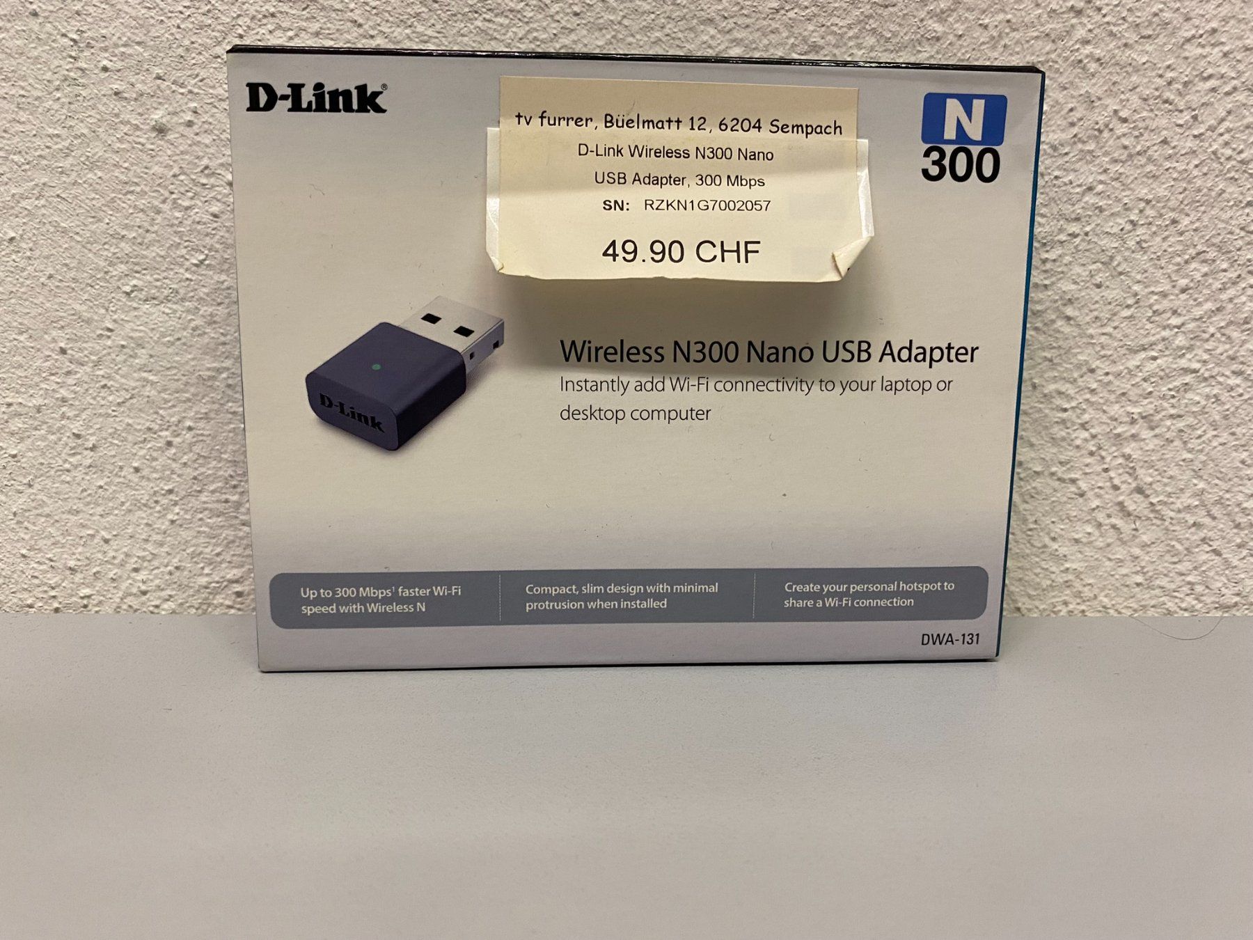 Dlink Laufwerke & Adapter: D-Link Wireless N300 USB Adapter – Gebraucht aus Hochdorf von av-electronics