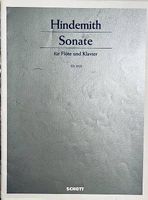 Notenheft: Hindemith Sonate für Flöte und Klavier