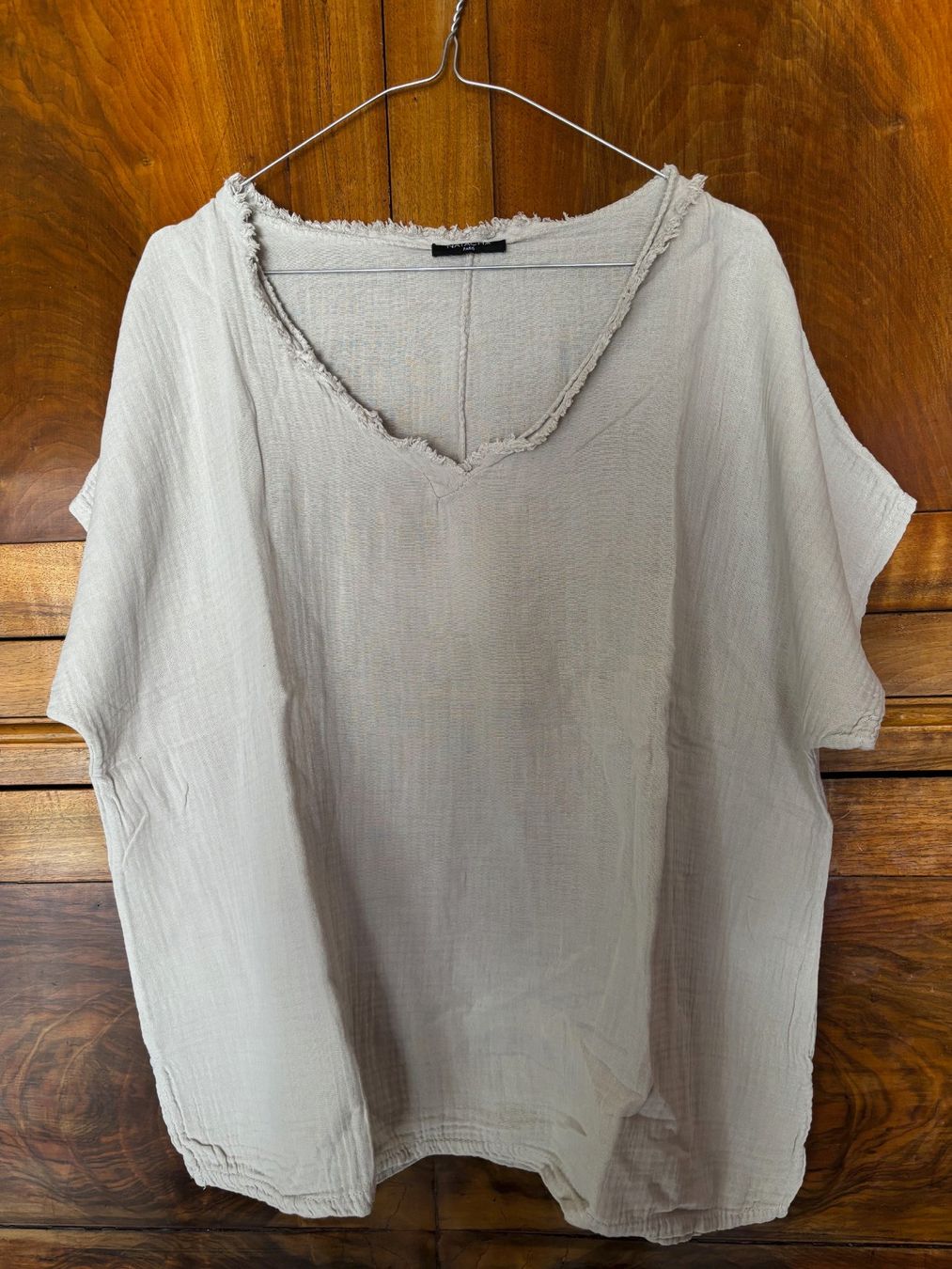 Camicette: Blouse en coton beige – Usato da Grand-Lancy venduto da hip_2rbd