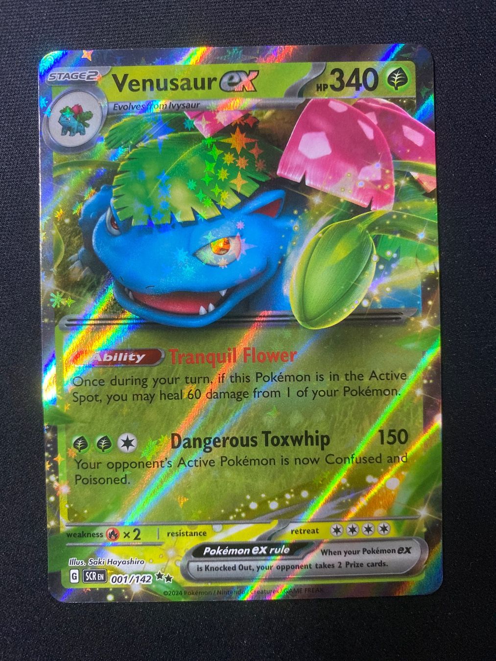 Pokémon Carte collezionabili: Venusaur ex 1 - Bisaflor - Florizarre - Stellar Crown - EN – Nuovo (secondo la descrizione) da Hausen AG venduto da Shrade
