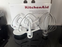 KitchenAid Aufsatzset Schwingbesen/Teighaken/Flachrührer