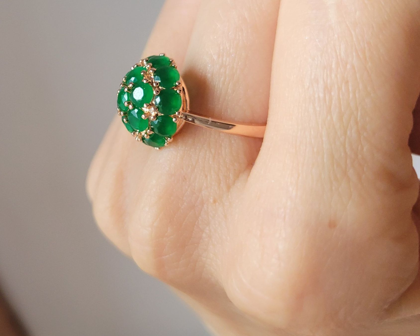 Anelli: Bague avec émeraude synthétique – Usato da Bernex venduto da Dariafr