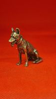 Antike Deko: Schäferhund Figur aus Metall, Rarität!