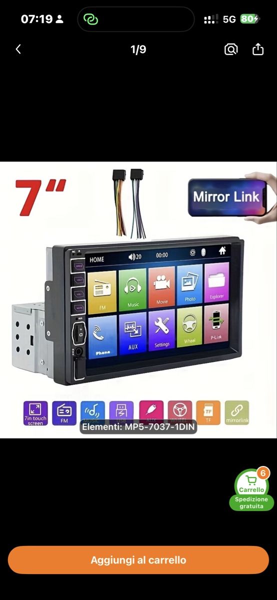 Radios: Autoradio 7" MP5 Mirror Link Touchscreen 2DIN USB SD Bluetoo – Gebraucht aus Chur von Tony6903