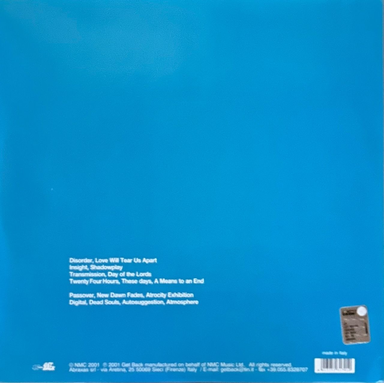Dischi in vinile: Joy Division - Les Bains Douces - Blue Vinyl - 2001 – Nuovo (secondo la descrizione) da Erlinsbach SO venduto da 400_n956 2