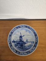 Vintage Delft Holland Windmühle Wandteller Porzellan