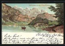 Litho Künzli Nr. 5620: Walensee, Teilan