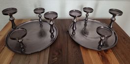 2 stk Kerzenhalter anthrazit