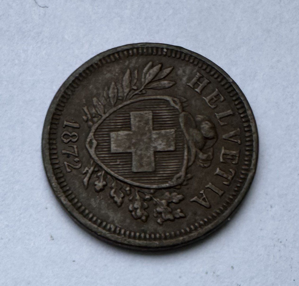 Tutti le monete: 1872 1 Rappen -vz – Usato da Kirchberg SG venduto da Helveticus00 1