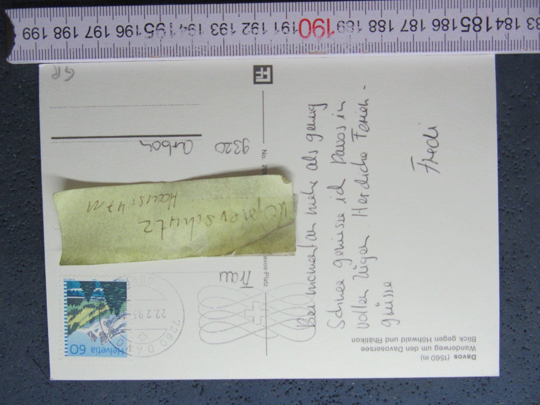 Cartoline postali: DAVOS WANDERWEGE AM DAVOSERSEE GR AK – Usato da Ettingen venduto da Hausi4711 1