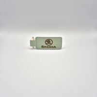 Škoda Schlüsselanhänger aus Leder mit Lasergravur 🔥