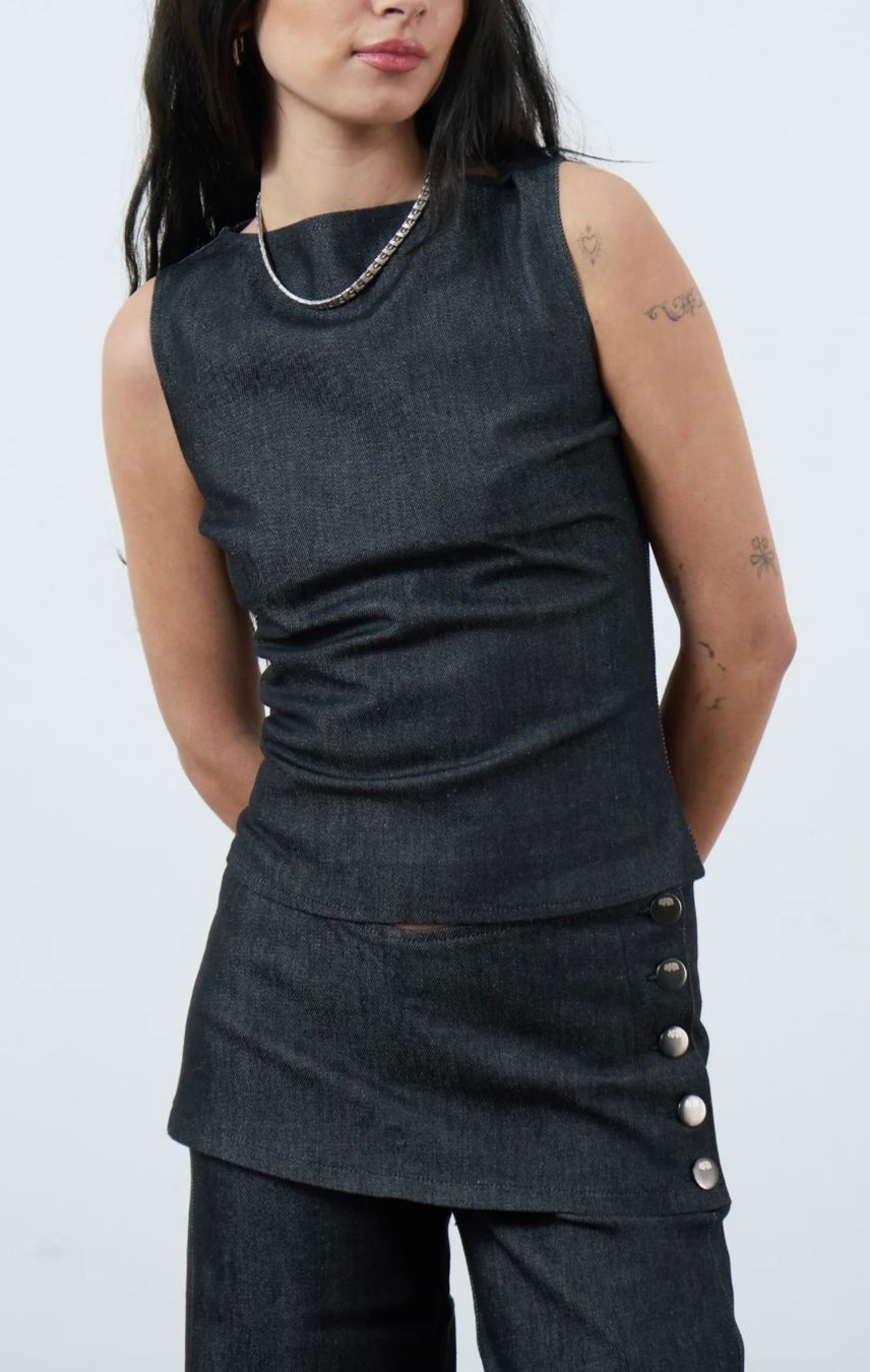 Top: K&R London Denim Top – Nuovo (secondo la descrizione) da Elsau venduto da mayameer 1