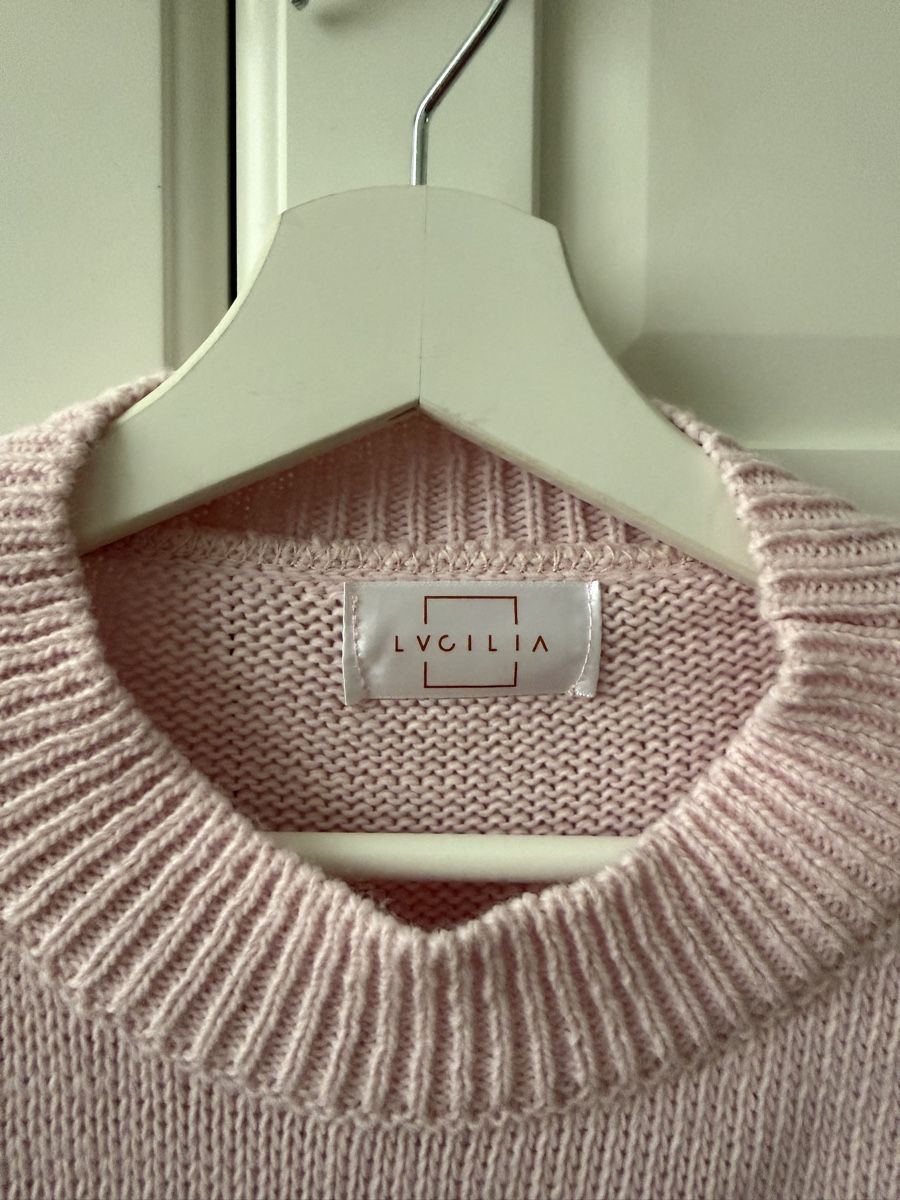 Maglioni & Felpe: Rosa Strickpullover mit USA-Flagge - Lucilia – Usato da Giswil venduto da Ody2 3