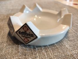 antik  Aschenbecher Eckstein Zigaretten Stamm Tisch Werbung