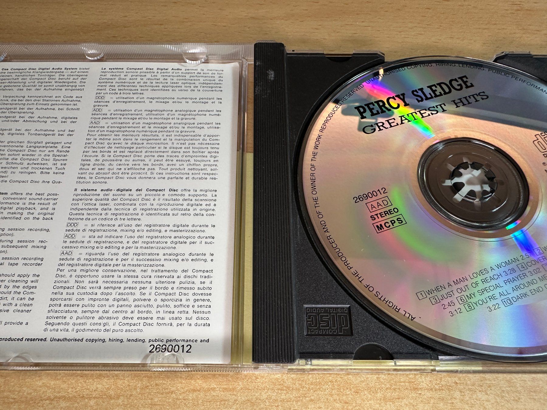 CD: W1 Percy Sledge – Greatest Hits – Usato da Rikon im Tösstal venduto da Alpenmutz 2