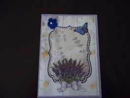 Handgemachte Karte  (Lavendel)