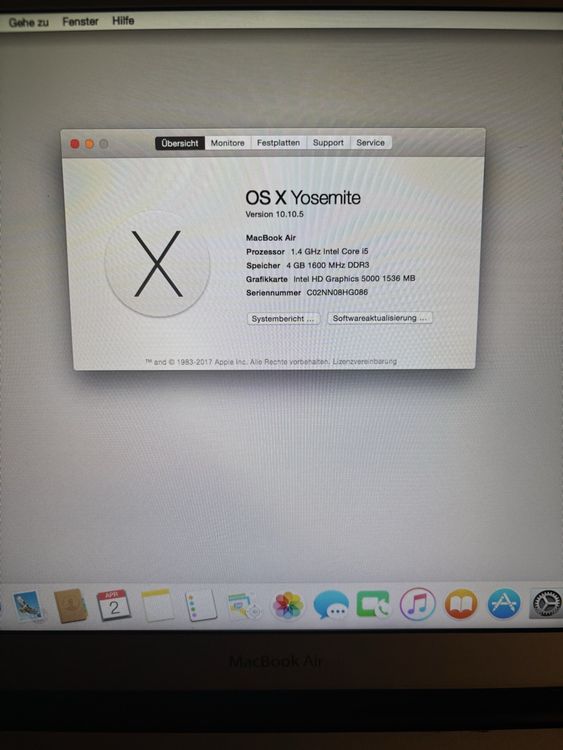 Apple Notebook: Macbook Air 6,2 – Usato da Untersiggenthal venduto da zyb_ct5z 2