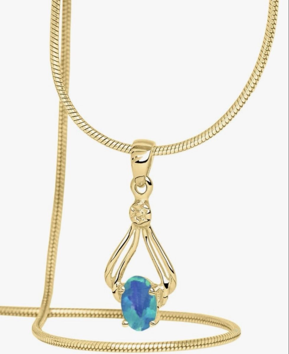 Ciondoli: Opal Gold Anhänger – Nuovo e nell'imballaggio originale da Hemmental venduto da GoldundGlanz 1