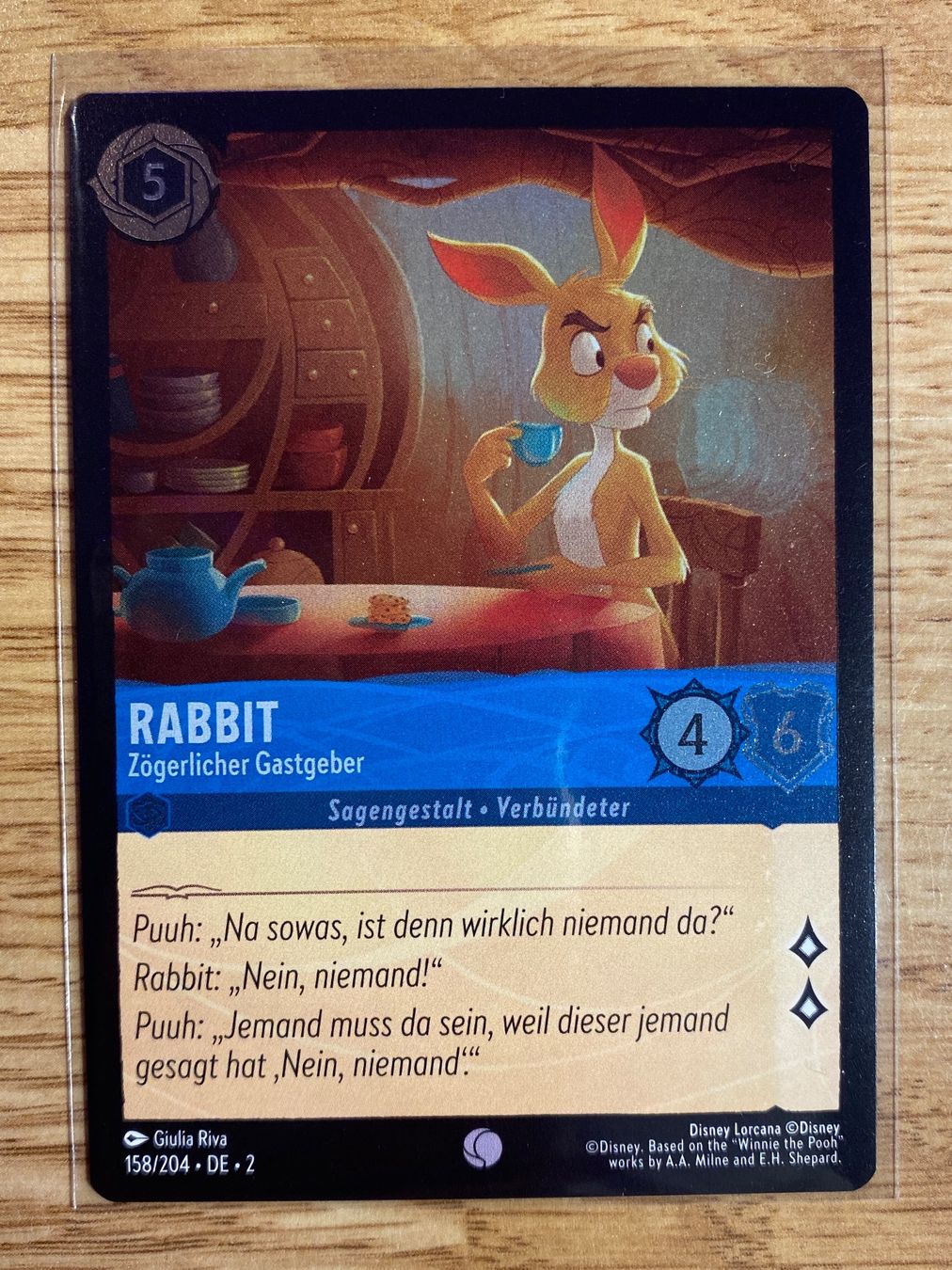 Disney Cartes à collectionner: Rabbit FOIL/HOLO DE 158 - Disney Lorcana 2 – Neuf (Voir description) à Rafz par SaintCruz