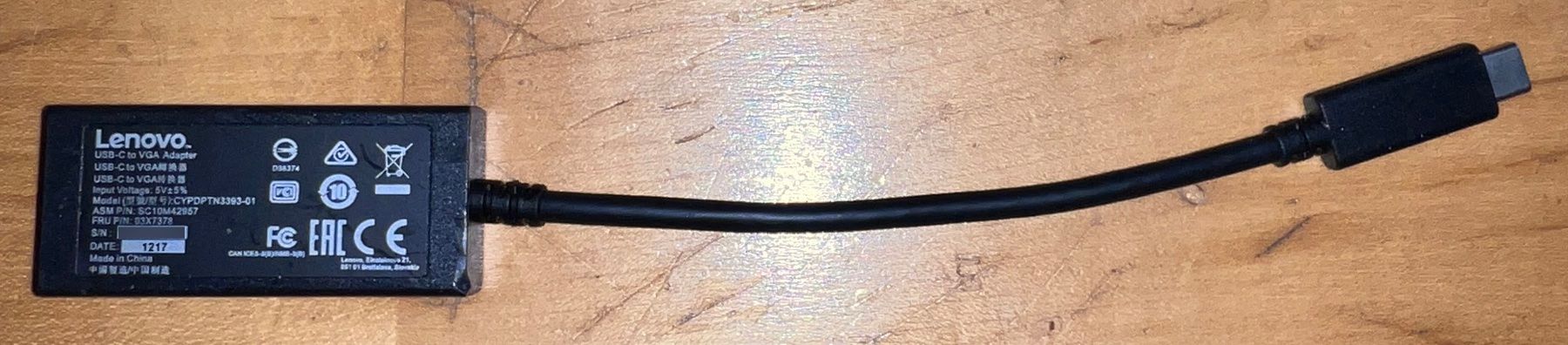 Lenovo Unità & Adattatore: Lenovo USB-C to VGA Adapter – Usato da Unterengstringen venduto da NOISE 2