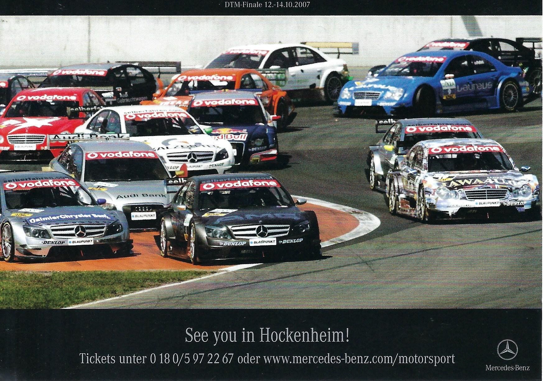 Cartoline postali: Karte, DTM Hockenheim 2007 – Usato da Aarburg venduto da Hktm